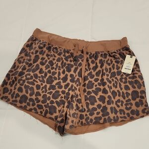 🔵 2/$10 Terra & Sky‎ NWT Leopard Print Women's Shorts 1X 16W-18W